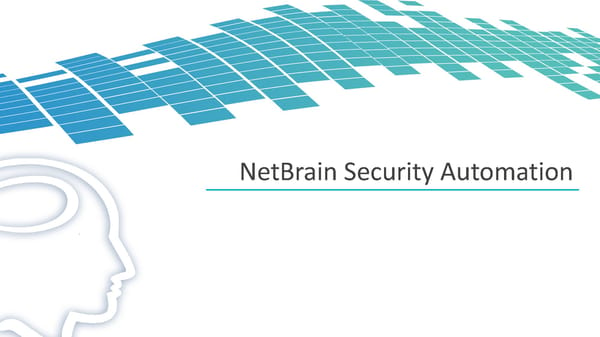 NetBrain Security Use Cases - Page 1