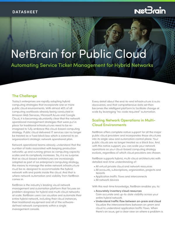 NetBrain For Cloud - Page 1