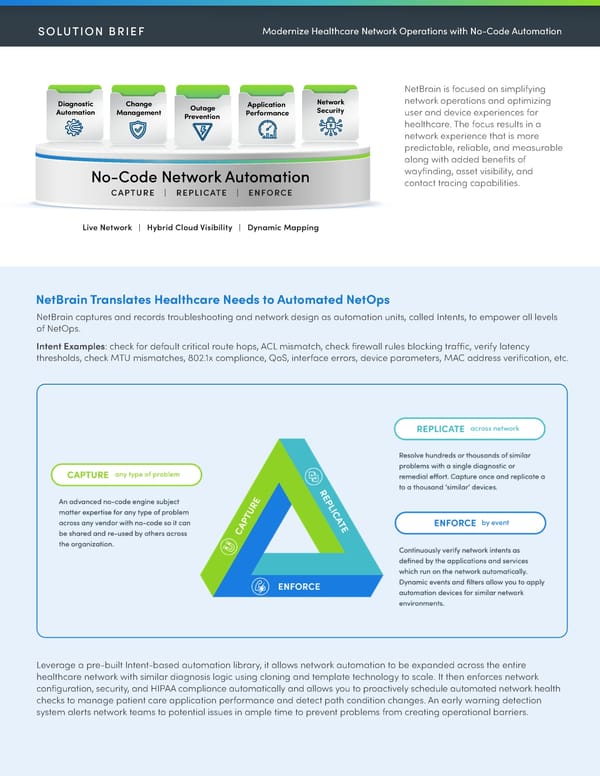 NetBrain Modernize Healthcare Network Operations With No-Code Automation Solution Brief_3-14-23 - Page 2