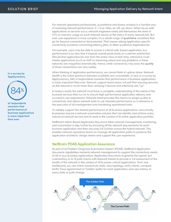 NetBrain Managing Application Delivery By Network Intent Solution Brief_9-8-22 - Page 2