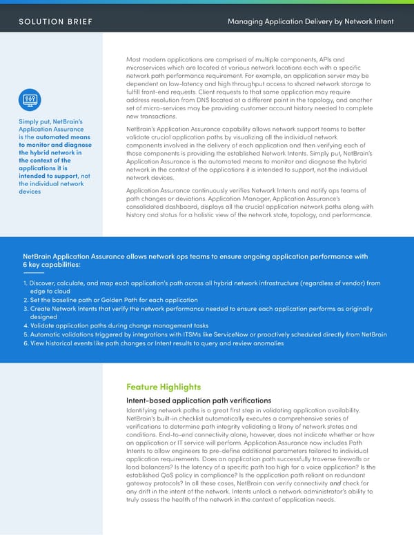 NetBrain Managing Application Delivery By Network Intent Solution Brief_9-8-22 - Page 3