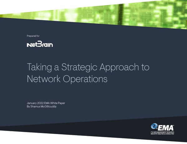 EMA whitepaper Take A Strategic Approach To Network Operations - Page 1