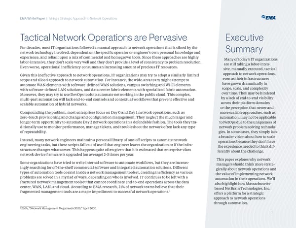 EMA whitepaper Take A Strategic Approach To Network Operations - Page 2