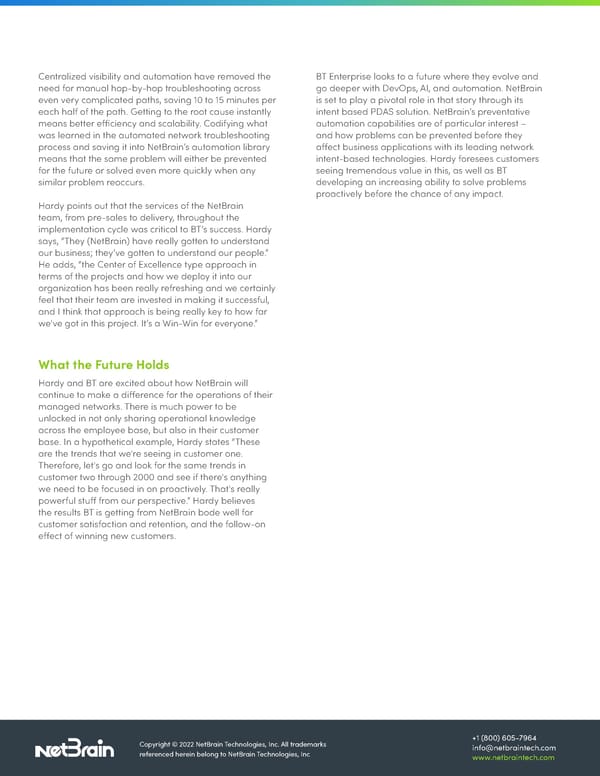 NetBrain Case Study BT Enterprise 3-16-22 - Page 3