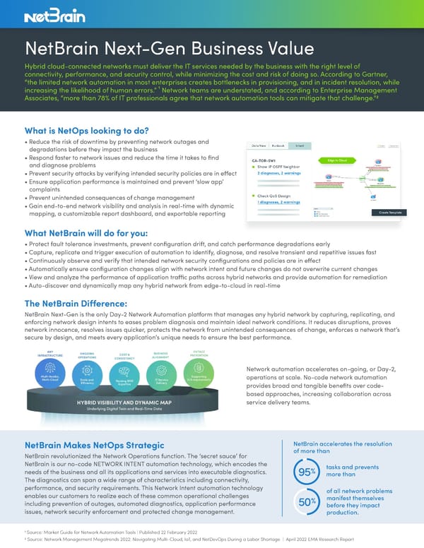 NetBrain No-Code Automation Business Value Brief 1-27-23 - Page 1