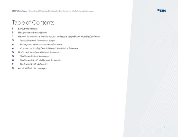 EMA Operational Efficiency at Scale with Intent-Based, No-CodeNetwork Automation - Page 2