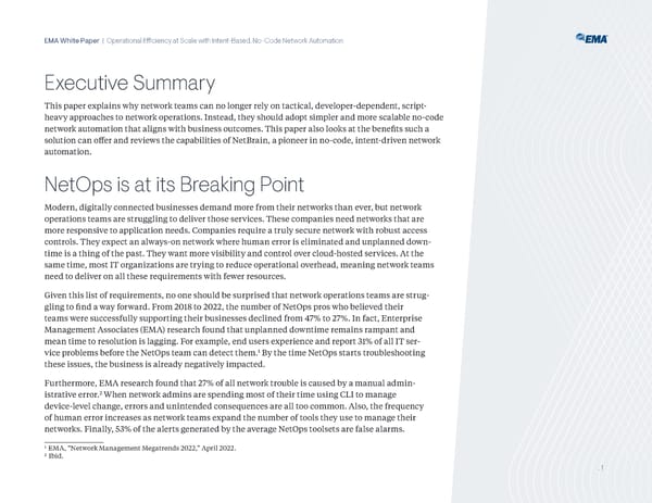 EMA Operational Efficiency at Scale with Intent-Based, No-CodeNetwork Automation - Page 3