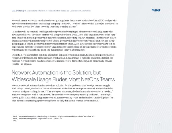 EMA Operational Efficiency at Scale with Intent-Based, No-CodeNetwork Automation - Page 4