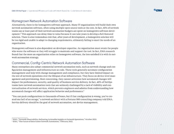 EMA Operational Efficiency at Scale with Intent-Based, No-CodeNetwork Automation - Page 6