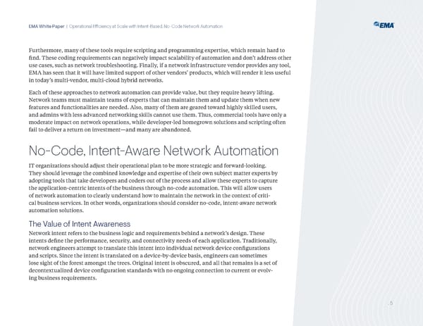 EMA Operational Efficiency at Scale with Intent-Based, No-CodeNetwork Automation - Page 7