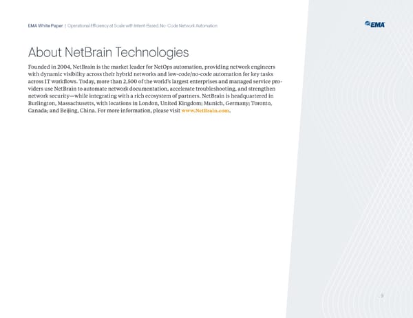 EMA Operational Efficiency at Scale with Intent-Based, No-CodeNetwork Automation - Page 11