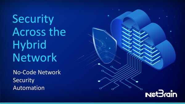 NetBrain Security Across The Hybrid Network eBook - Page 1